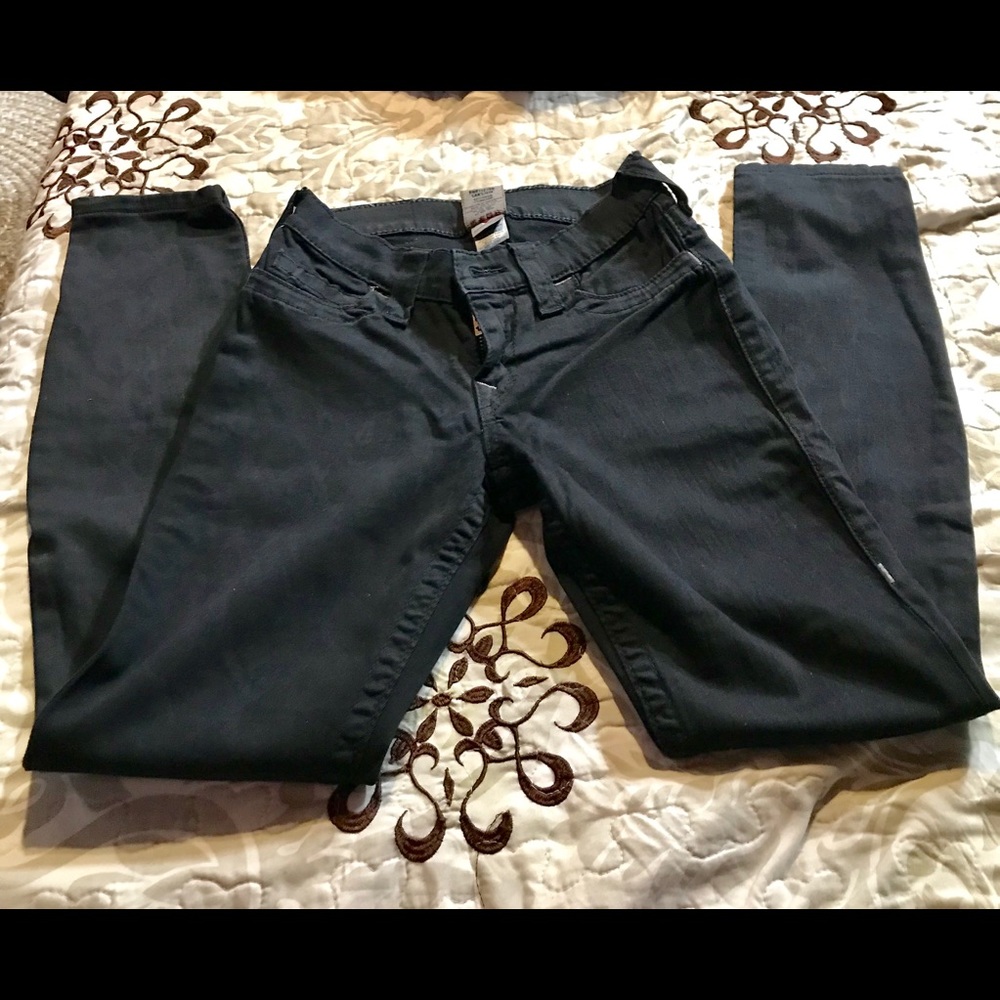 True religion black skinny jeans size 24 petite